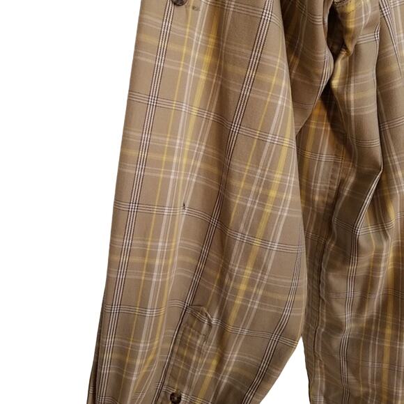 Cabela's Angler Tan Plaid Button Down 100% Cotton Shirt Men's Size Large Tall - Picture 8 of 11